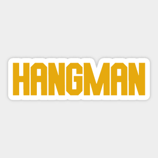 hangman yellow Sticker